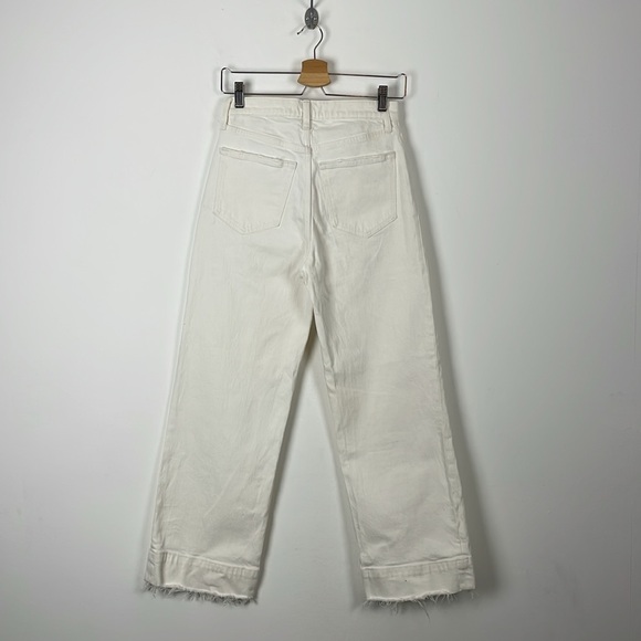 Abercrombie & Fitch The Crop Wide Leg Ultra High Rise 5 Pocket Raw Hem Womens 26 - Picture 5 of 10